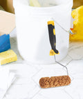 Snazzy Pineapple Textured Sponge Paint Roller For Wall Art Vibes DIY Home Decor Projects Reusable Foam Brush Set on a work surface.