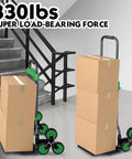 Built Tough Heavy Duty Hand Truck With Stair Climbing Wheels And One Touch Retractable Handle, 330 LB Capacity carrying boxes