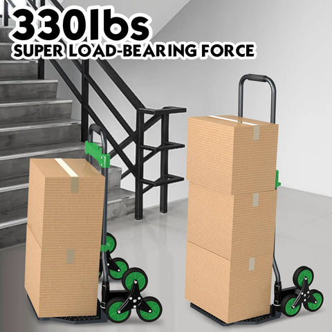 Built Tough Heavy Duty Hand Truck With Stair Climbing Wheels And One Touch Retractable Handle, 330 LB Capacity carrying boxes