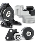 Heavy Duty Engine And Motor Transmission Mount Replacement For 2007 To 2014 Ford Edge 35l V6 showing three mounts from different angles.