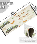 Farm Animals Cartoon Tractor Runner Rug 2x6 Non Slip Low Pile Machine Washable Hallway Rug For Entryway Kitchen Laundry Room Bathroom Cozy Soft Underfoot High Traffic Narrow Spaces shown in product size diagram