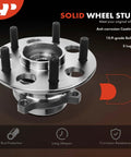 Front view of rear wheel bearing and hub assembly with five lug pattern for Honda CRV AWD models 2017 through 2022.
