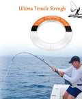 Ultra Clear Monofilament Fishing Line Wire 0.45 mm Nylon Invisible String For Fishing Balloons Garlands Crafts And Decorations 230 M 755 Ft Strong Smooth Transparent And Nearly Invisible with spool and fisherman in action
