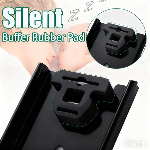 Silent buffer rubber pad shown on 12 Inch Heavy Duty Full Extension Drawer Slides With Soft Close Ball Bearing Tough As Nails