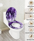 Premium Elongated Toilet Seat Featuring Gentle Soft Close Cover And No Sweat Quick Mount Hardware For Standard Oval Bowls In Classic Beige With Top Shelf Rustproof Hinges on a toilet.