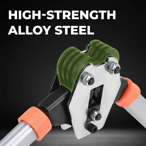 Heavy Duty Manual Strapping Sealer Fits Half To Three Quarter Inch PP Or PET Polyester Strap Delivers Dead Tight Crimps Every Time with alloy steel jaw detail.