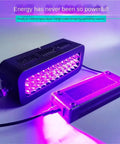 Pro Grade Heavy Duty LED UV Curing Bar For PCB Varnish Optical Glue Heat Sensitive Resin 365Nm 395Nm 405Nm Cold Non Heating Setup 1080W illuminated with purple light.