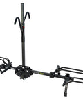 XTC2 Tilt Hitch Mount Bike Rack For Two Bikes With Platform Carrier showing folding tilt design and adjustable wheel trays