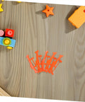 Five Pack Rubber Band Powered Glider Plane Kit For Kids And Fam bracket accessories on table, orange color visible