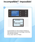 Printer interface message for 64XL Black And Color Ink Cartridge Combo Pack For Envy Photo And Tango X Printers High Page Yield