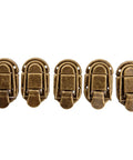 Vintage Bronze Key Hasp Lock Set 5Pcs Antique Hasp Latch Catch Clasp With Screws 60x34mm for boxes and cabinets