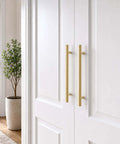 Heavy Duty 5 Pack Solid Brass Cabinet Pulls With Brushed Gold Finish And Smooth As Butter Drawer Handles That Are Built To Last.