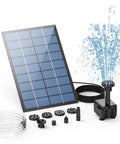 DIY Solar Fountain Pump 2.5W With Six Nozzles And Four Foot Water Pipe For Bird Bath Ponds Garden And Fish Tank Outdoor