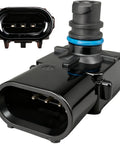 MAP Sensor 5033310AC For Chrysler Dodge Jeep Volkswagen Ram Vehicles, black 3-pin plug and play connector with blue O-ring