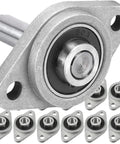 Upgrade Gear With Ten Premium Zinc Alloy Pillow Block Bearings Self Aligning Brackets Sized For 8 Mm Shafts To Ensure Smooth Spin Lockdown On Mechanical Builds While Stop Vibes So You Can Run Motors Harder Without Failures So You Get Good Service. 8mm zinc alloy pillow block bearing brackets, self-aligning, shown in set