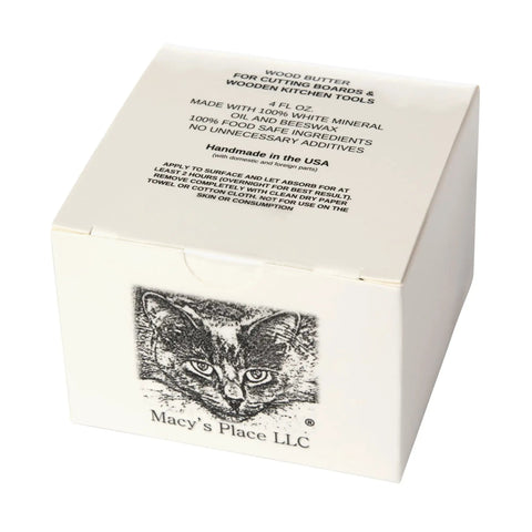 Box of Wood Butter 4 Fl Oz Cutting Board Wax Conditioner For Butcher Block And Wooden Kitchen Tools All Natural Food Grade Mineral Oil