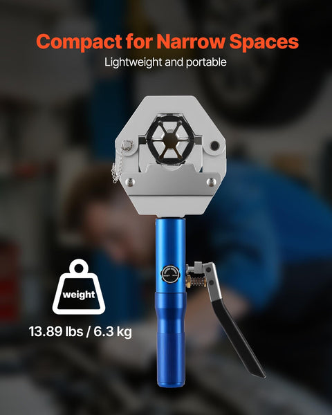 Hydraulic Hose Crimper Kit With 7 Dies For Auto AC Repair, Snap-On Hydra-Krimp Manual Hydraulic Crimp Tool In Carrying Case