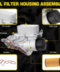 Aluminum Oil Cooler Filter Housing Assembly For Mercedes Benz 2006 2012 Models E Class C Class GLK ML S CLS CLK SLK R Series