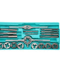 Metric Tap And Die Set M3 To M12 with taps, dies, wrench, and storage case for quick rethreading and thread repair carbon steel tool kit