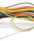 Heavy Duty Universal Fish Tape Wire Threader Tool With Flexible Spring for pulling electrical cables over colorful wires.