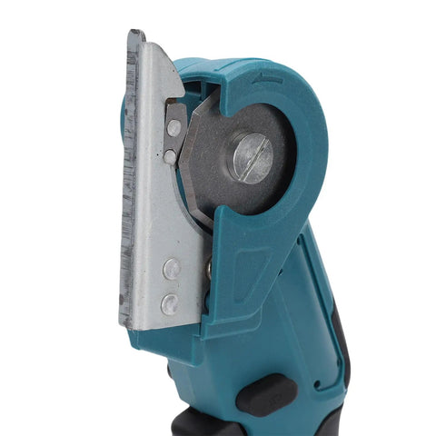 Close-up of Sorandy Cordless Electric Scissors Rechargeable Power Shears blade, ideal for cutting fabric and cardboard.