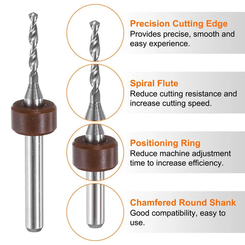 12 Piece Micro Drill Bit Set Go To Pro Grade Tungsten Carbide For PCB Jewelry Plastic Wood Soft Metal with positioning ring