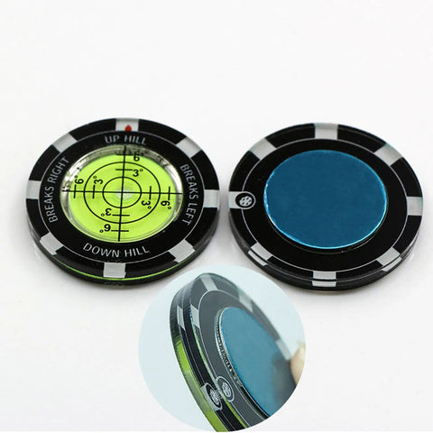 Precision Reader Levels Golf Marker And Putting Aid With Round Bubble Level To Read Greens Portable Practice Tool for Golfers