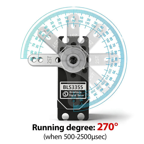 Heavy Duty Waterproof Brushless Servo With Full Metal Gears For 1 8 1 10 1 12 RC Cars High Torque Digital 270 Degree Turn