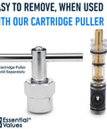 1225 Replacement Faucet Cartridge For One Handle Kitchen And Bathroom Sinks with cartridge puller