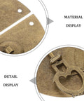 Close-up of Old School Vintage Round Zinc Alloy Latch Locks for Wooden Boxes, showing antique clasp and material detail.