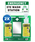 Grab And Go Portable Eye Wash Station Kit OSHA Approved Emergency Eye Wash Bottles Wall Mounted 16 Ounce 2 Pack Eye Flush System