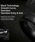 Hella Durable Smart Zirconia Ceramic Key Ring For Tesla Model 3 Y X S Cybertruck, black smooth ceramic design for seamless entry.