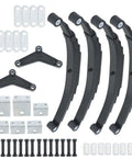 Beefy Six Leaf Trailer Spring Kit With 3500 Lb Per Leaf And 7000 Lb Tandem Axle Capacity Including Equalizers, Shackles, Straps, And Hangers For Heavy Duty Trailers components