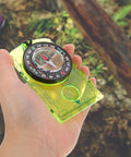 Orienteering Hiking Compass With Scale Acrylic Case Portable Survival Navigation Tool for Outdoor Camping Backpacking in hand