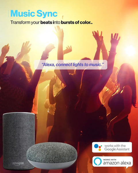 Party with BR30 Smart Flood Light Bulbs Color Changing RGB And Tunable White RGBCW, 8W, Dimmable 650 Lumens, Alexa control.