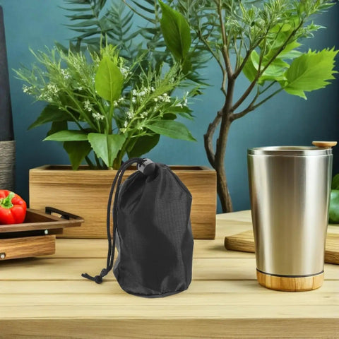 Two Pack Waterproof Rain Gear Storage Bags With Drawstring Pouches For Quick Access Rain Poncho Organizer For Cycling Hiking Camping And Travel in a kitchen setting.