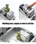 Adjustable Welding Wire Fixture Clamp With Thickened Aluminum Construction For Precise PCB Soldering And Fixturing Antislip Ceramic Grips 6061 Aluminum Bracket