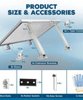 Adjustable Solar Panel Mounting Brackets Kit for 14 to 27 Inch Panels Aluminum Alloy Tilt Brackets set with accessories