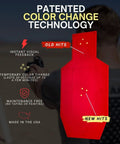 12x24 C Zone Self Healing Silhouette Target for Pistol and Rifle Training showing color change feedback and hit marks