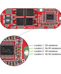Five Piece Bulletproof BMS Battery Management System For 5 Series Lithium Ion Pack 21 Volt 25 Amp Continuous Charge And Discharge Protection Circuit Board showing detailed components.