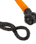 Soft Rope Recovery Shackle For Off Road Winching Up To 32000 Lbs 14.5 Ton Includes Mesh Gift Bag, close-up on ends