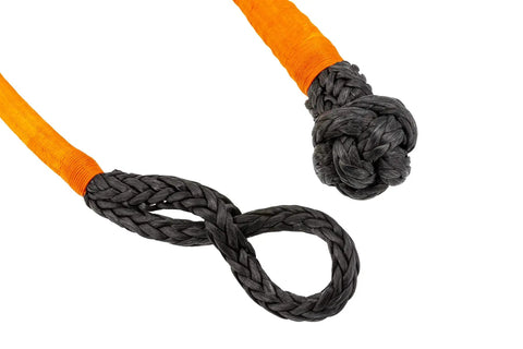 Soft Rope Recovery Shackle For Off Road Winching Up To 32000 Lbs 14.5 Ton Includes Mesh Gift Bag, close-up on ends