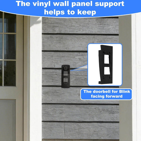 Doorbell Camera Mount For 2nd Gen Video Doorbell, Anti Theft Ring Holder, Adjustable Corner Wedge With Screw Kit, quick install on 4 inch vinyl siding.