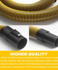Close-up of One Seven Eighth Inch Seven Foot Shop Vac Hose For Dewalt Wet Dry Vacuum Six To Ten Gallon Models DXVA19 2500 showing durable flex design.