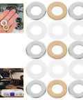 O Ring And Flat Washer Kit 120 Piece Assortment In Nylon Brass And Zinc Plated Metals For M10x20 Bolts And Electrical Connections, assorted washers