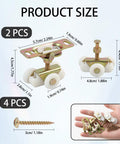 Product size details for Swap Out Those Dragging Doors Today With Heavy Duty Sliding Door Rollers, Gold 3/4 Inch Pocket Door Wheels Replacement Kit.