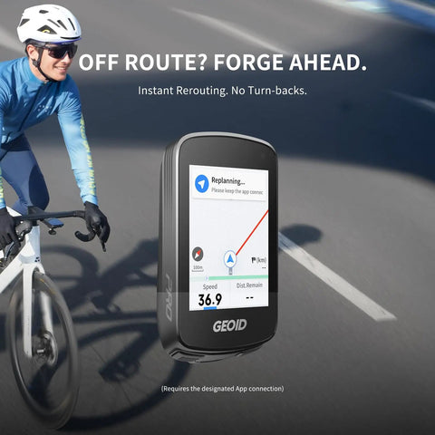 2.8 Inch Color Screen Bike Computer With Wireless Navigation and Reroute Planning WiFi Auto Sync ANT Plus GPS Positioning