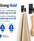 Five Pack Heavy Duty Adhesive Wall Hooks With Removable Strips For No Damage Hanging In Bathrooms Showers Outdoor Use Stainless Steel 304