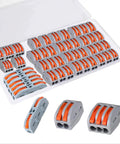 44 Piece Lever Wire Connector Kit With Push In Quick Connectors For Home Lighting And Car Audio Use, in open package