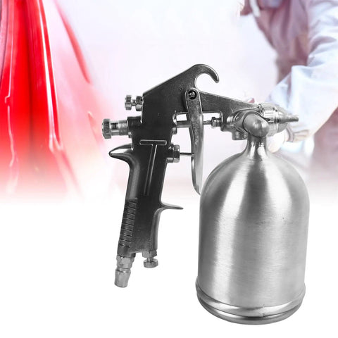 Premium High Atomizing Pneumatic Paint Sprayer with stainless steel cup for furniture refinishing and quick auto touch ups.